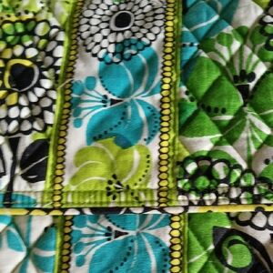 Green and Blue Floral Quilt
